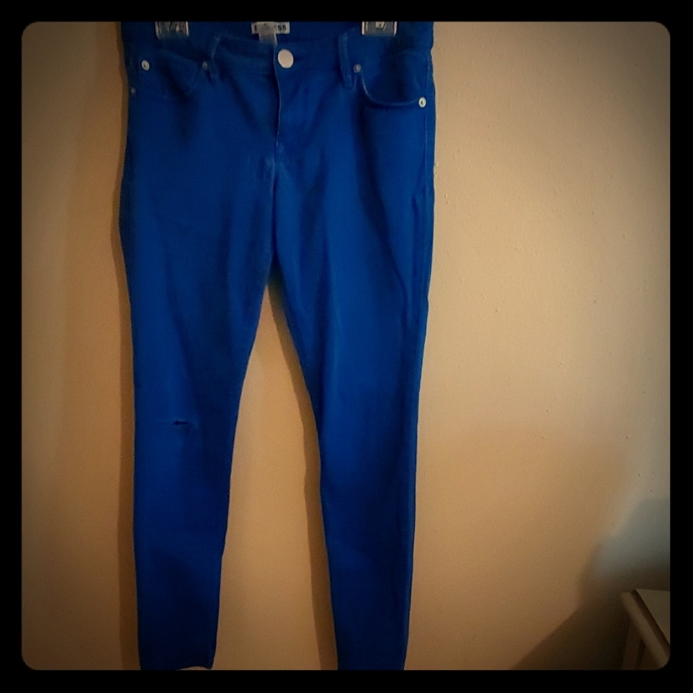 Royal blue Express jeans